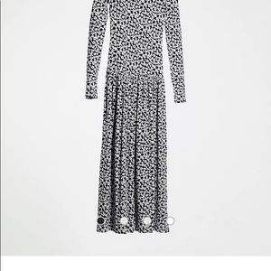 Topshop daisy tiered waist long sleeves maxi dress